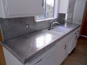 Tile Kitchen Counter Top Resurfaced and Refinished