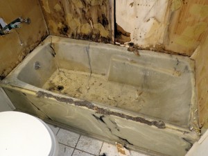Bathtub Before Repair, Refinishing and Reglazing