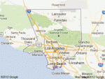 Refinishing Map with Los Angeles County shown as our service area